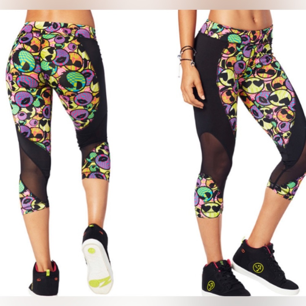 Zumba emoji crop leggings with pocket!